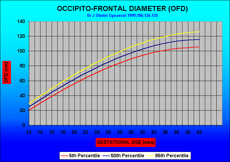 OCCIPITO-FRONTAL DIAMETER (OFD)
Br J Obstet Gynaecol 1999;106:126-135